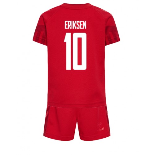 Danmark Christian Eriksen #10 Hemmaställ Barn VM 2022 Kortärmad (+ Korta byxor)